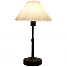 Επαναφορτιζόμενο Πορτατίφ LED 3W Θερμό Φως Dimmable Μεταλλικό Μαύρο με Υφασμάτινο Καπέλο 955TL2525N7BL